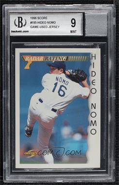 1996 Score - [Base] #195 - Hideo Nomo [BGS/GGUM Game Used 9 MINT]