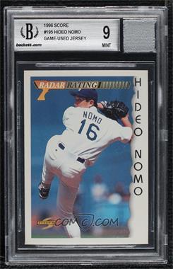 1996 Score - [Base] #195 - Hideo Nomo [BGS/GGUM Game Used 9 MINT]