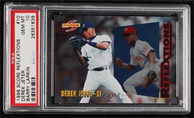 1996 Score - Reflextions #10 - Derek Jeter, Barry Larkin [PSA 10 GEM MT]