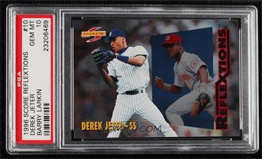 1996 Score - Reflextions #10 - Derek Jeter, Barry Larkin [PSA 10 GEM MT]