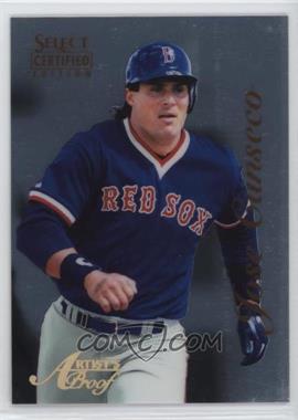 1996 Select Certified Edition - [Base] - Artist's Proof #98 - Jose Canseco /500