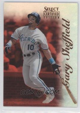 1996 Select Certified Edition - [Base] - Mirror Red #3 - Gary Sheffield /90