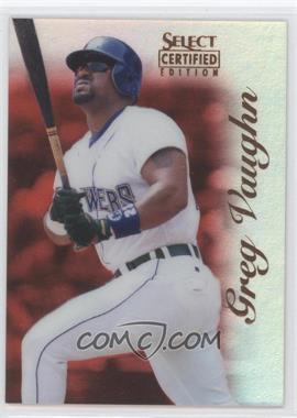 1996 Select Certified Edition - [Base] - Mirror Red #55 - Greg Vaughn /90