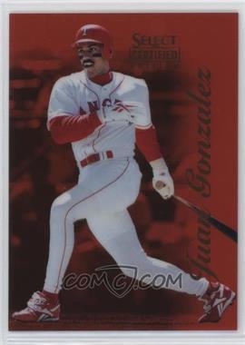 1996 Select Certified Edition - [Base] - Red #56 - Juan Gonzalez /1800 [EX to NM]
