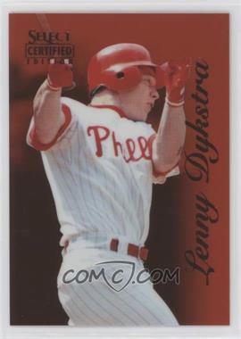 1996 Select Certified Edition - [Base] - Red #72 - Lenny Dykstra /1800