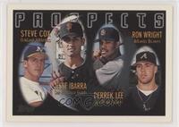 Prospects - Steve Cox, Jesse Ibarra, Derrek Lee, Ron Wright [EX to NM]