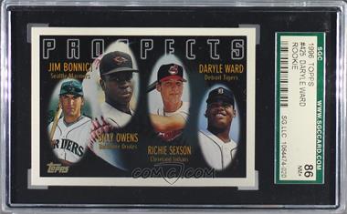 1996 Topps - [Base] #425 - Prospects - Jim Bonnici, Billy Owens, Richie Sexson, Daryle Ward [SGC 86 NM+ 7.5]
