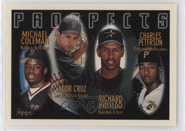 1996 Topps - [Base] #438 - Prospects - Michael Coleman, Jacob Cruz, Richard Hidalgo, Charles Peterson