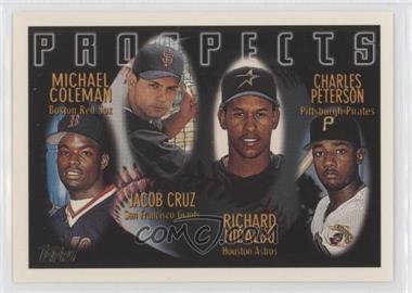 1996 Topps - [Base] #438 - Prospects - Michael Coleman, Jacob Cruz, Richard Hidalgo, Charles Peterson