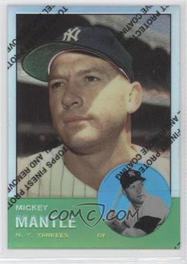 1996 Topps - Mickey Mantle Commemorative Reprints - Finest Refractors #13 - Mickey Mantle (1963 Topps)