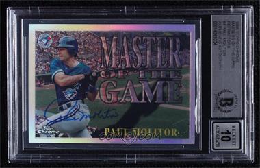 1996 Topps Chrome - Master of the Game - Refractor #MG4 - Paul Molitor [BAS Authentic]