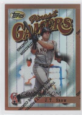 1996 Topps Finest - [Base] - Refractor #144 - J.T. Snow