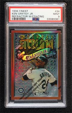 1996 Topps Finest - [Base] - Refractor #24 - Ken Griffey Jr. [PSA 9 MINT]