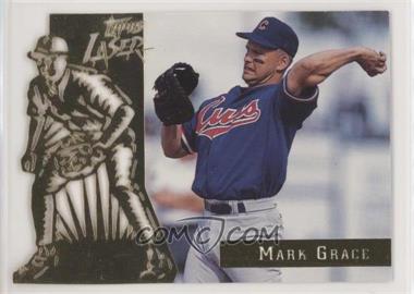1996 Topps Laser - [Base] #23.2 - Mark Grace (Two Lines of Text on Back, Back Photo Cropped Differently, Flat Foil Front)