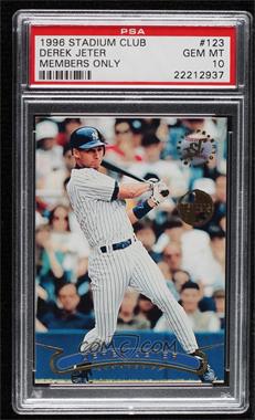 1996 Topps Stadium Club - [Base] - Members Only #123 - Derek Jeter [PSA 10 GEM MT]