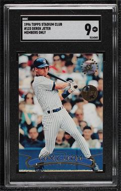 1996 Topps Stadium Club - [Base] - Members Only #123 - Derek Jeter [SGC 9 MINT]