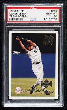 1996 Topps Team Topps - Wal-Mart New York Yankees #219 - Derek Jeter [PSA 10 GEM MT]