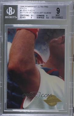 1996 Ultra-Pro Page Promos - [Base] - Gold #5 - Mike Piazza (Puzzle Middle Center) [BGS 9 MINT]