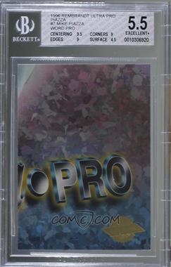 1996 Ultra-Pro Page Promos - [Base] - Gold #7 - Mike Piazza (Puzzle Bottom Right) [BGS 5.5 EXCELLENT+]