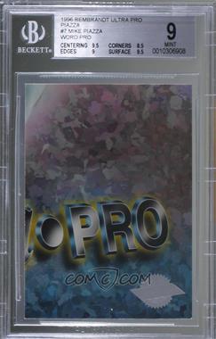 1996 Ultra-Pro Page Promos - [Base] - Silver #7 - Mike Piazza (Puzzle Bottom Right) [BGS 9 MINT]