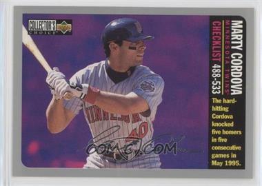 1996 Upper Deck Collector's Choice - [Base] - Silver Signature #755 - Marty Cordova