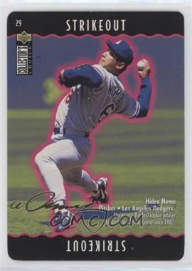 1996 Upper Deck Collector's Choice - You Make the Play - Gold Signature #29.1 - Hideo Nomo (Strikeout)
