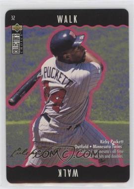 1996 Upper Deck Collector's Choice - You Make the Play - Gold Signature #32.2 - Kirby Puckett (Walk)