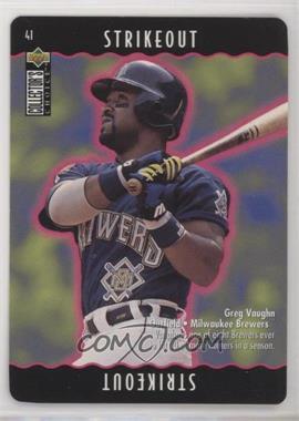 1996 Upper Deck Collector's Choice - You Make the Play #41.1 - Greg Vaughn (Strikout)