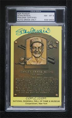 1997-2018 National Baseball Hall of Fame and Museum Postcards - [Base] - Scenic Art #_STMU - Inducted 1969 - Stan Musial [PSA/DNA 8]