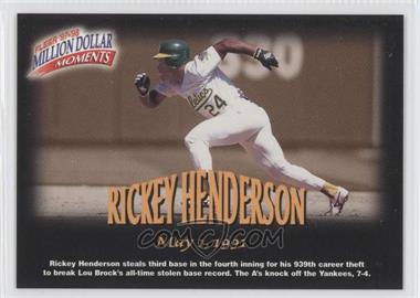 1997-98 Fleer Million Dollar Moments - [Base] - Redemption Back #24 - Rickey Henderson