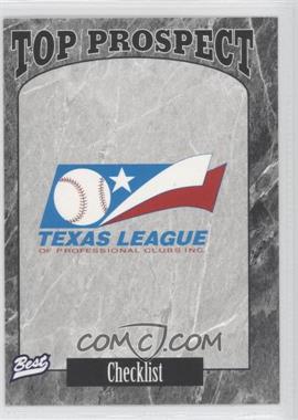 1997 Best Texas League Top Prospects - [Base] #31 - Checklist
