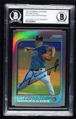 1997 Bowman Chrome - [Base] - Refractor #153 - Livan Hernandez [BAS Authentic]