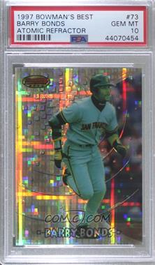 1997 Bowman's Best - [Base] - Atomic Refractor #73 - Barry Bonds [PSA 10 GEM MT]