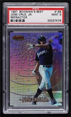 1997 Bowman's Best - [Base] - Refractor #188 - Jose Cruz Jr. [PSA 9 MINT]