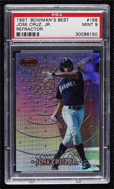 1997 Bowman's Best - [Base] - Refractor #188 - Jose Cruz Jr. [PSA 9 MINT]