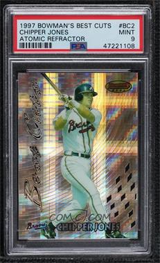 1997 Bowman's Best - Best Cuts - Atomic Refractor #BC2 - Chipper Jones [PSA 9 MINT]