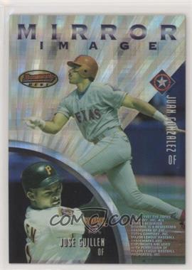 1997 Bowman's Best - Mirror Image - Atomic Refractor #MI6 - Juan Gonzalez, Jose Guillen, Gary Sheffield, Richard Hidalgo