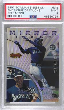 1997 Bowman's Best - Mirror Image - Refractor #MI5 - Ken Griffey Jr., Jose Cruz Jr., Barry Bonds, Andruw Jones [PSA 9 MINT]