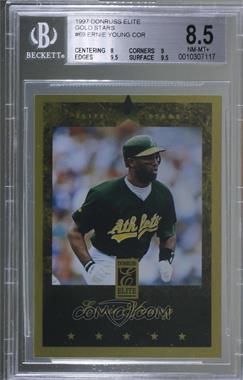 1997 Donruss Elite - [Base] - Gold #69 - Ernie Young [BGS 8.5 NM‑MT+]