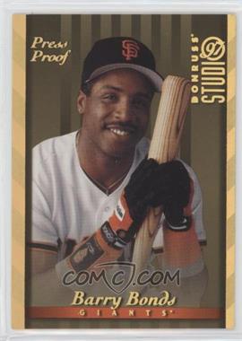 1997 Donruss Studio - [Base] - Gold Press Proof #59 - Barry Bonds /500