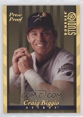 1997 Donruss Studio - [Base] - Gold Press Proof #70 - Craig Biggio /500