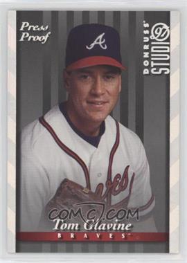 1997 Donruss Studio - [Base] - Silver Press Proof #130 - Tom Glavine /1500