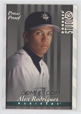 1997 Donruss Studio - [Base] - Silver Press Proof #43 - Alex Rodriguez /1500