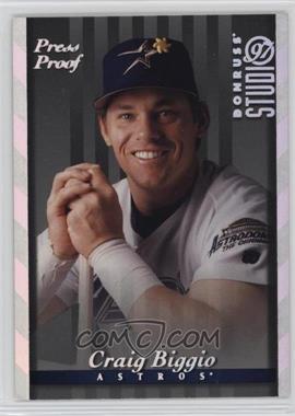 1997 Donruss Studio - [Base] - Silver Press Proof #70 - Craig Biggio /1500