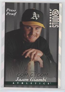 1997 Donruss Studio - [Base] - Silver Press Proof #89 - Jason Giambi /1500