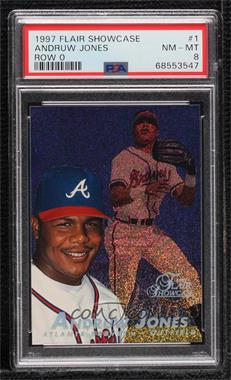 1997 Flair Showcase - [Base] - Row 0 #1 - Andruw Jones [PSA 8 NM‑MT]