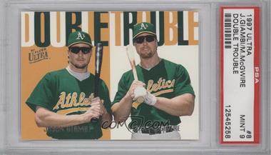 1997 Fleer Ultra - Double Trouble #8 - Jason Giambi, Mark McGwire [PSA 9 MINT]