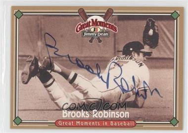 1997 Jimmy Dean MLB Players Alumni Great Moments Autograph Collection - [Base] #_BRRO - Brooks Robinson