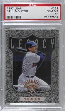 1997 Leaf - [Base] #362 - Paul Molitor [PSA 10 GEM MT]