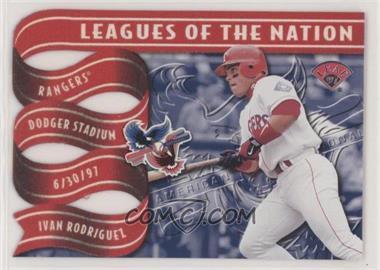 1997 Leaf - Leagues of the Nation #5 - Ivan Rodriguez, Mike Piazza /2500